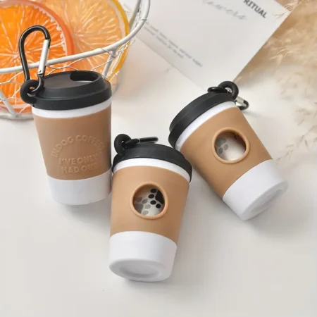 Dispensador de bolsitas en forma de vaso de café